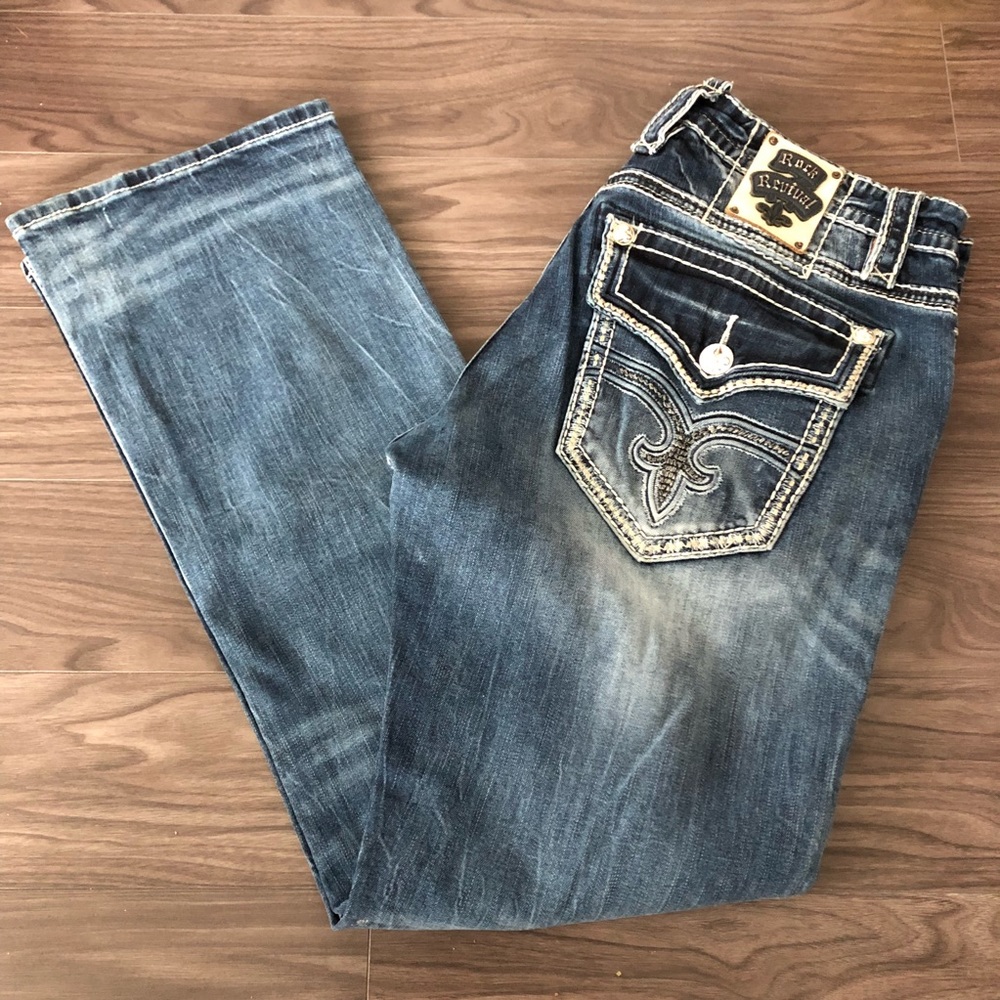 Mens Rock Revival Jeans